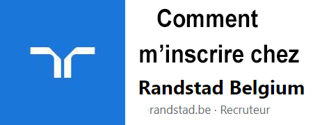 S'inscrire chez Randstad Belgique