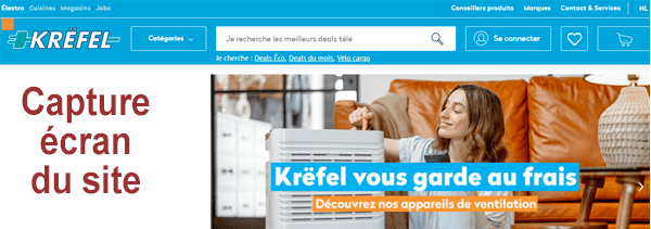 Se connecter à mon compte Krefel et passer ma commande en ligne.